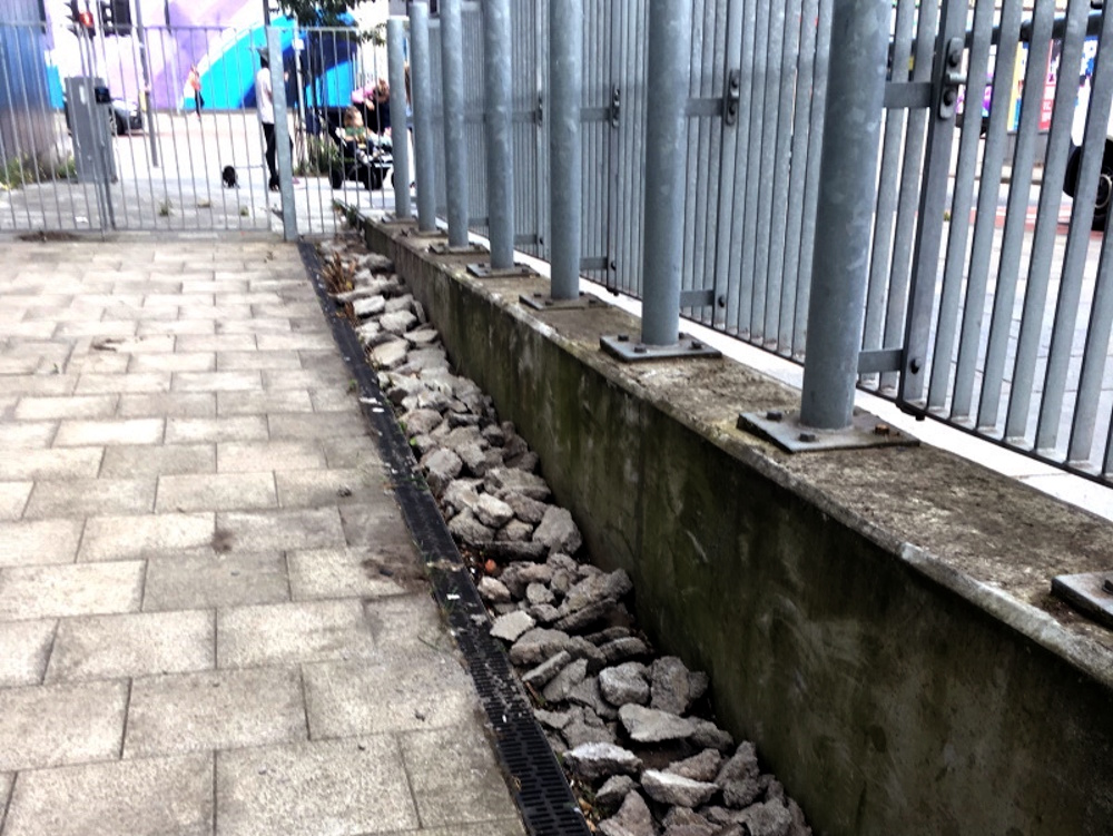 The north end of the solar with the rubble added